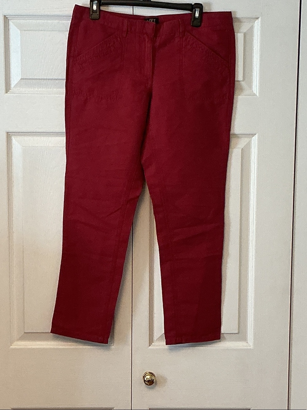 LOFT Deep Wine Skinny Jeans